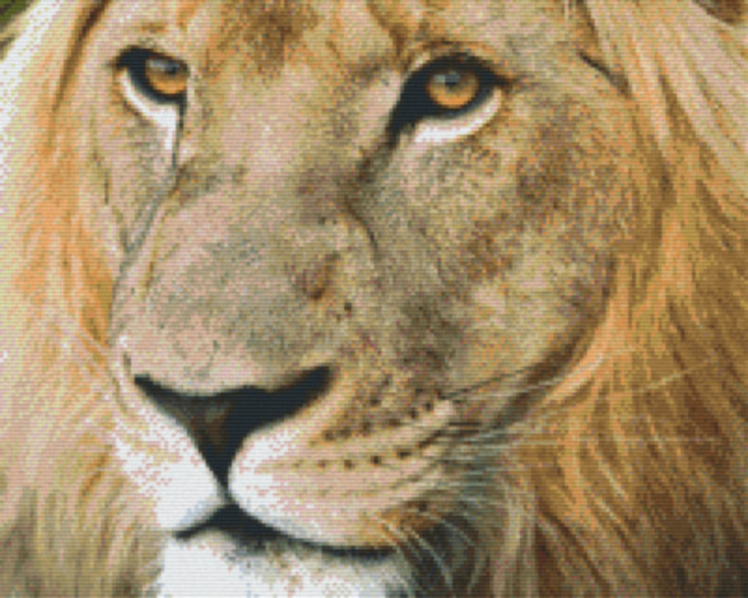 Lion Face Sixteen [16] Baseplate PixelHobby Mini-mosaic Art Kit image 0